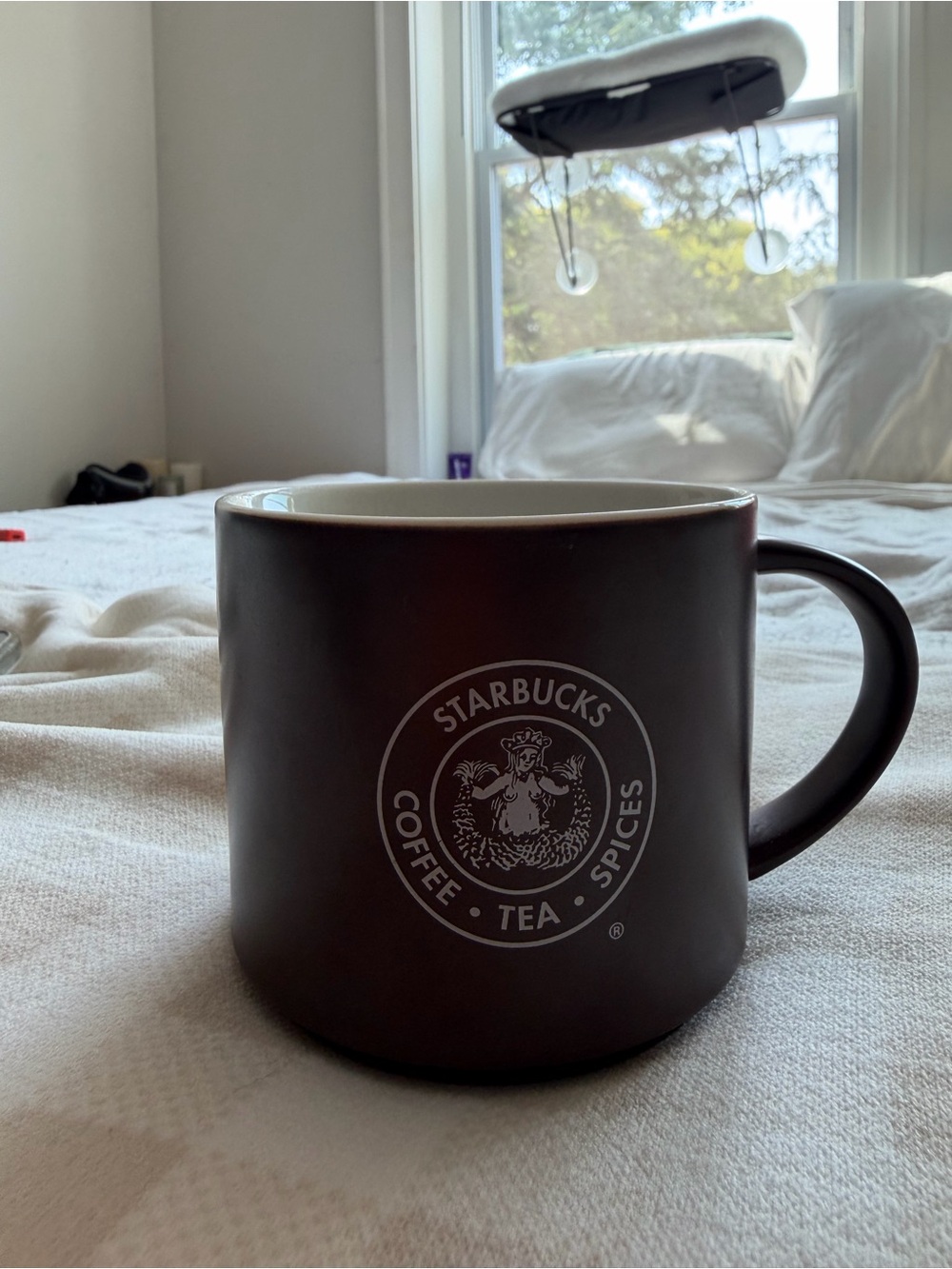 Starbucks Brown Ceramic Mug with White Logo